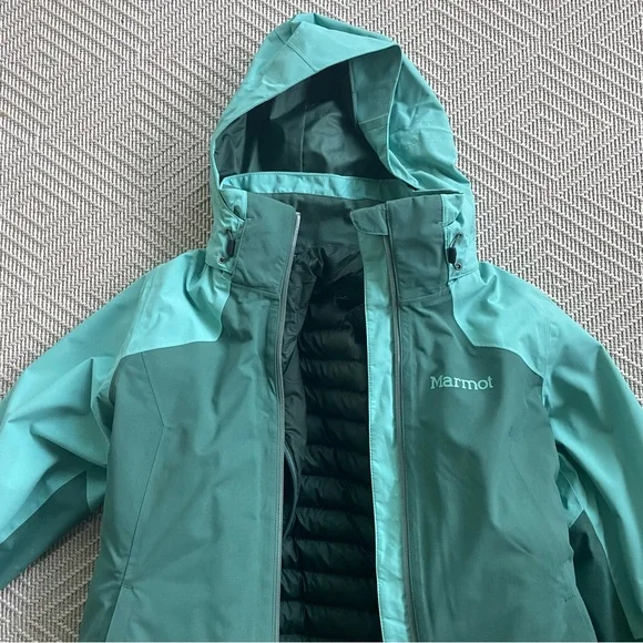 NWT Marmot Featherless 3 in 1 Component Jacket Mallard Green/Meadowbrook Size S - Picture 4 of 15